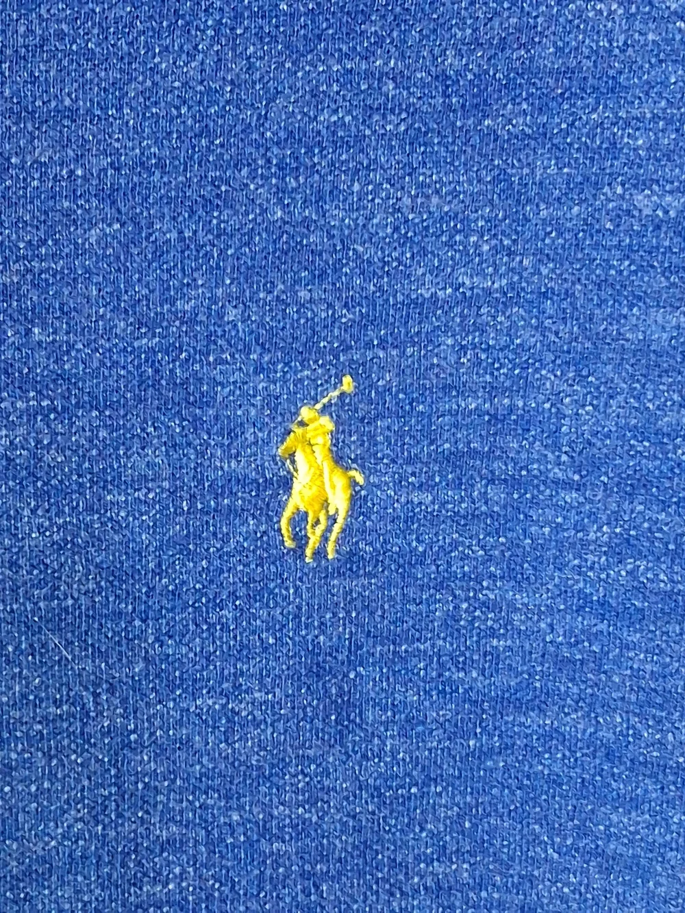 Polo Ralph Lauren Men's Custom Fit Heathered Blue Polo Shirt; Size L